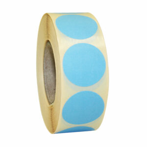 Etiket 25mm blauw afneembaar (1000x)