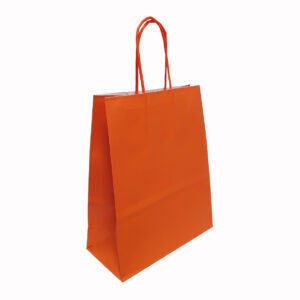 Draagtas papier oranje 8x22+18cm (50x)