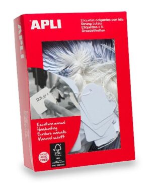 Apli 381 etiket 8x19mm met koord - 1000