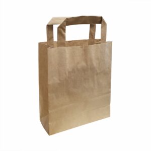 Papieren draagtas bruin 8x22+18cm (250x)