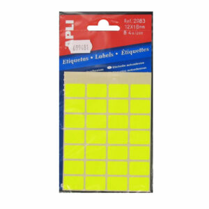 Etiket 12x18mm fl. geel Apli 2083 (84x)